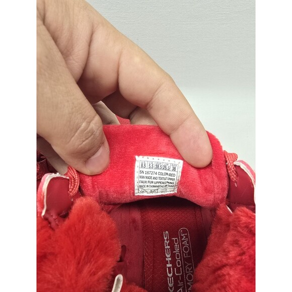 Skechers Women\'s Sneaker Boot Red Fur 167274 Size 8.5 women main image 6